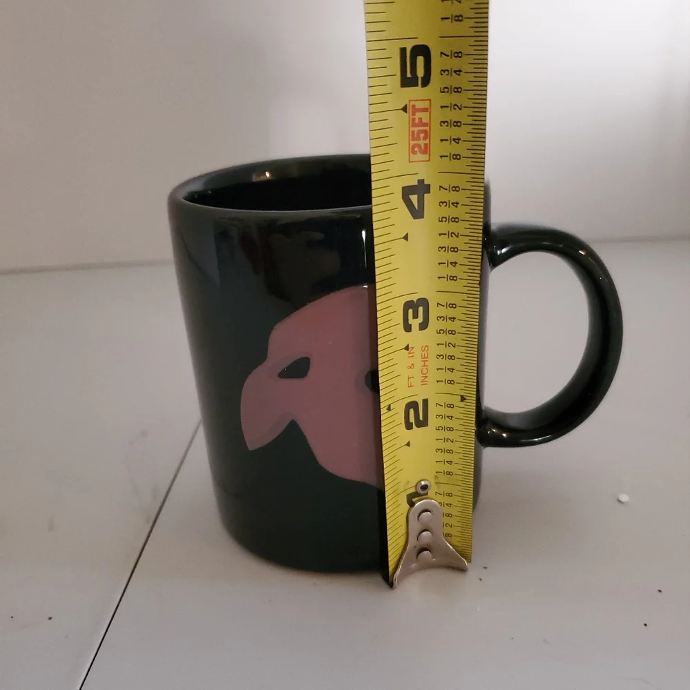 Vintage Phantom of the Opera Black Coffee Mug 1986 - Picture 10 of 11